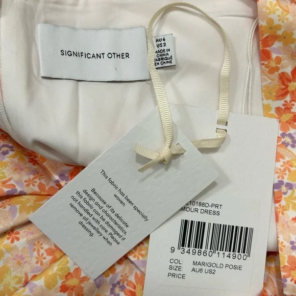 NEW Significant Other Amour Dress in Marigold Posie Woman’s 2 - Picture 10 of 10